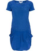 Vanessa Bruno Athé Silk Cutout Ss Tunic Dress - Lyst