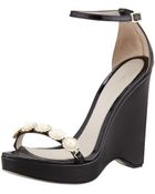 Jason Wu Embellished Wedge Sandals - Lyst