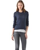 Enza Costa Cashmere Crew Sweater - Lyst