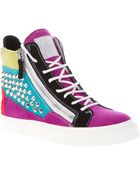 Giuseppe Zanotti London Hitop Sneaker - Lyst
