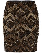 AllSaints Panel High Waisted Mini Skirt - Lyst