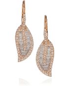 Anita Ko 18karat Rose Gold and Diamond Leaf Earrings - Lyst
