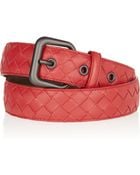 Bottega Veneta Intrecciato Nappa Leather Belt - Lyst