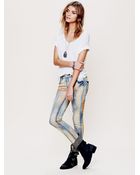 Free People Five Pocket Slim Slouch Jeans - Lyst