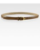 Gucci Skinny Leather Spur Buckle Belt - Lyst