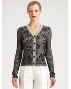 Bottega Veneta Daisy Jacquard Cardigan - Lyst