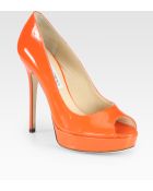 Jimmy Choo Crown Patent Leather Platform Pumps - Lyst