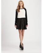 Rebecca Taylor Colorblock Silk Blouse - Lyst