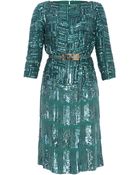 Elie Saab Three-Quarter Sleeved Fully Beaded Gown - Lyst