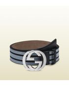 Gucci Ribbon Belt with Interlocking G Buckle - Lyst