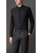 Burberry Modern Fit Check Cotton Shirt - Lyst