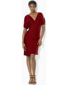Lauren by Ralph Lauren Velvet Splitsleeved Dress - Lyst