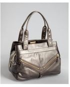 Botkier Pewter Leather Trigger Satchel - Lyst