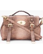 Mulberry Brown Leather Alexa Furry Printed Bag - Lyst