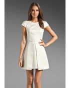 Tibi Anais Jacquard Cap Sleeve Dress - Lyst