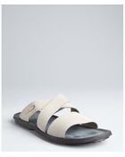 Tod's Grey Suede Slipon Sandals - Lyst