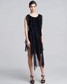 Nina Ricci Feather chiffon Dress - Lyst