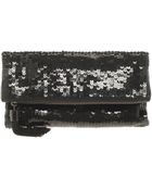 Asos Foldover Sequin Clutch Bag - Lyst