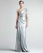 Donna Karan New York Sequined One Shoulder Gown - Lyst