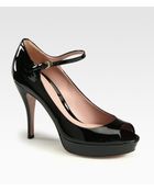 Gucci Lisbeth Patent Leather Mary Jane Platform Pumps - Lyst