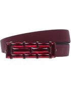 Oscar de la Renta Geometric Buckle Belt - Lyst