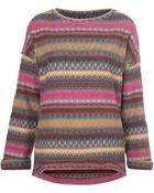Topshop Embroidered Scandi Sweat - Lyst