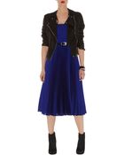 Karen Millen Strapless Fluid Pleat Dress - Lyst