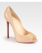 Christian Louboutin Flo Leather Platform Pumps - Lyst