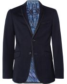 Etro Slimfit Grosgraintrimmed Jersey Blazer - Lyst