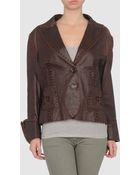 Roberta Scarpa Leather Outerwear - Lyst