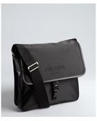 Prada Nylon and Leather Messenger Bag - Lyst