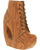 Jeffrey Campbell Roxie Wedge Wood - Lyst
