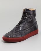 Alexander McQueen Riveted Hightop Sneaker - Lyst