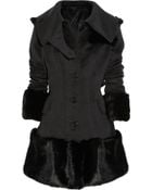 Burberry Prorsum Rabbit Trimmed Wool and Cashmere Blend Coat - Lyst