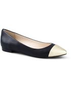 C. Wonder Metallic Cap Pointed Toe Flat - Lyst
