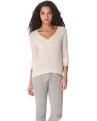 Enza Costa Cashmere V Neck Sweater - Lyst