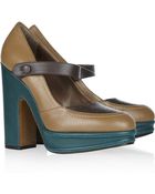 Marni Leather Mary Jane Pumps - Lyst