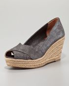 Tory Burch Filipa Wedge Espadrille Pewter - Lyst