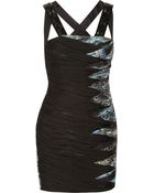 Matthew Williamson Agate Ruched Silk-Chiffon Dress - Lyst