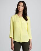 Theory Brundia Zippocket Blouse - Lyst