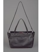 Valentino Rockstud Medium Tote Black - Lyst