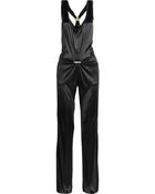 Balmain Satin Jersey Jumpsuit - Lyst