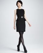 Milly Olivia Belted Dress Black - Lyst