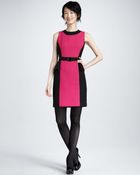 Milly Olivia Belted Dress Fuchsia - Lyst