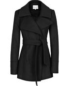 Reiss Frieda Double Collar Belted Jacket - Lyst