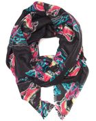 Yarnz New Frogs Print Scarf - Lyst