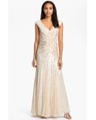 Alberto Makali Embellished Vback Silk Chiffon Gown - Lyst