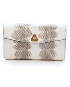 Alexander Wang Snakeskin Trigone Large Compact Wallet - Lyst