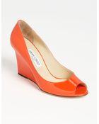Jimmy Choo Baxen Peep Toe Wedge - Lyst