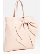 RED Valentino Bow Leather Tote - Lyst
